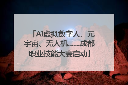AI虚拟数字人、元宇宙、无人机……成都职业技能大赛启动